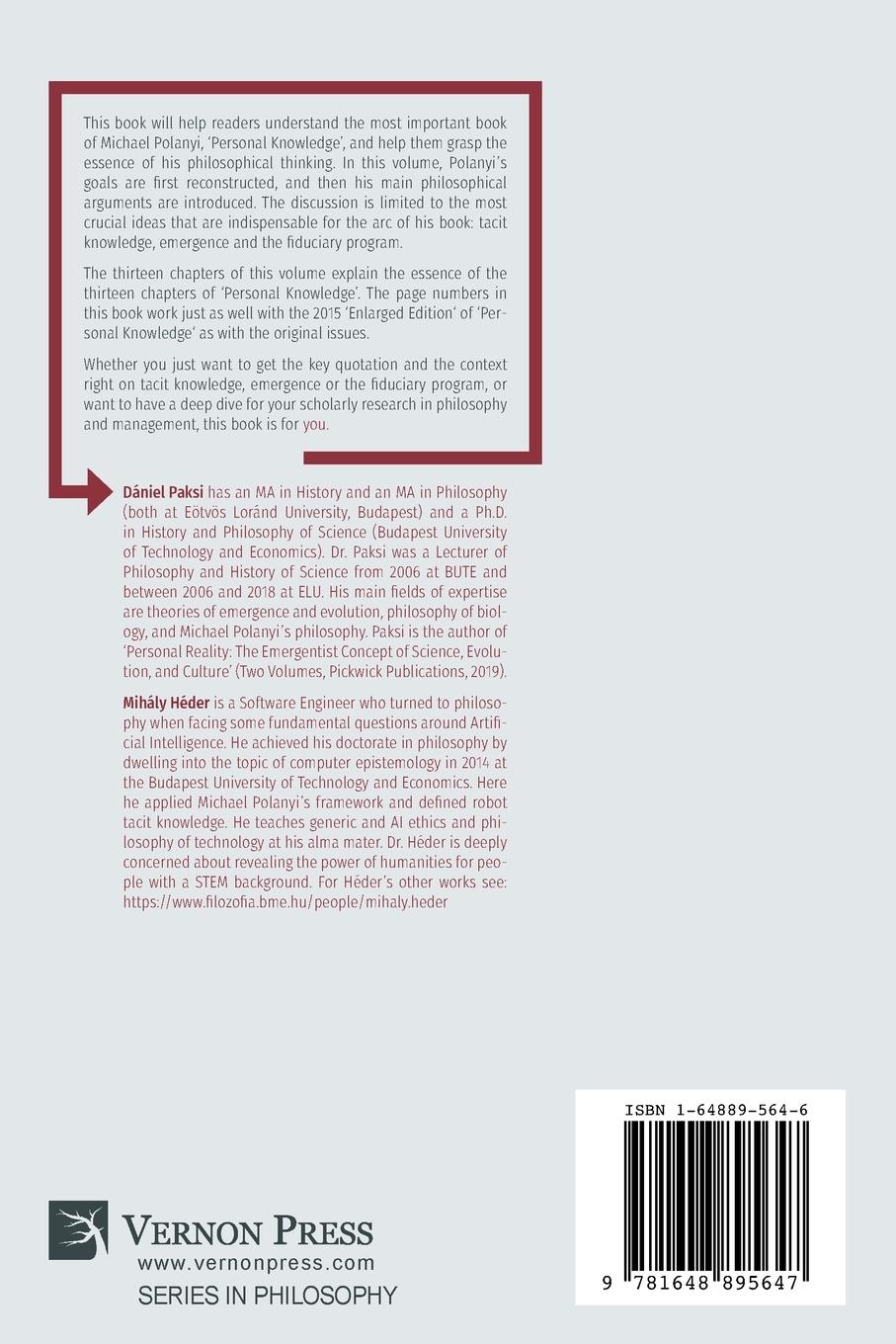 Rückseite: 9781648895647 | Guide to Personal Knowledge | Dániel Paksi (u. a.) | Taschenbuch