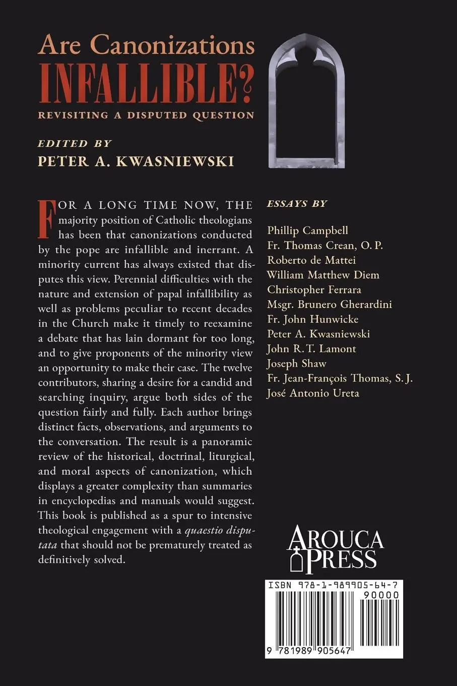 Rückseite: 9781989905647 | Are Canonizations Infallible? | Revisiting a Disputed Question | Buch