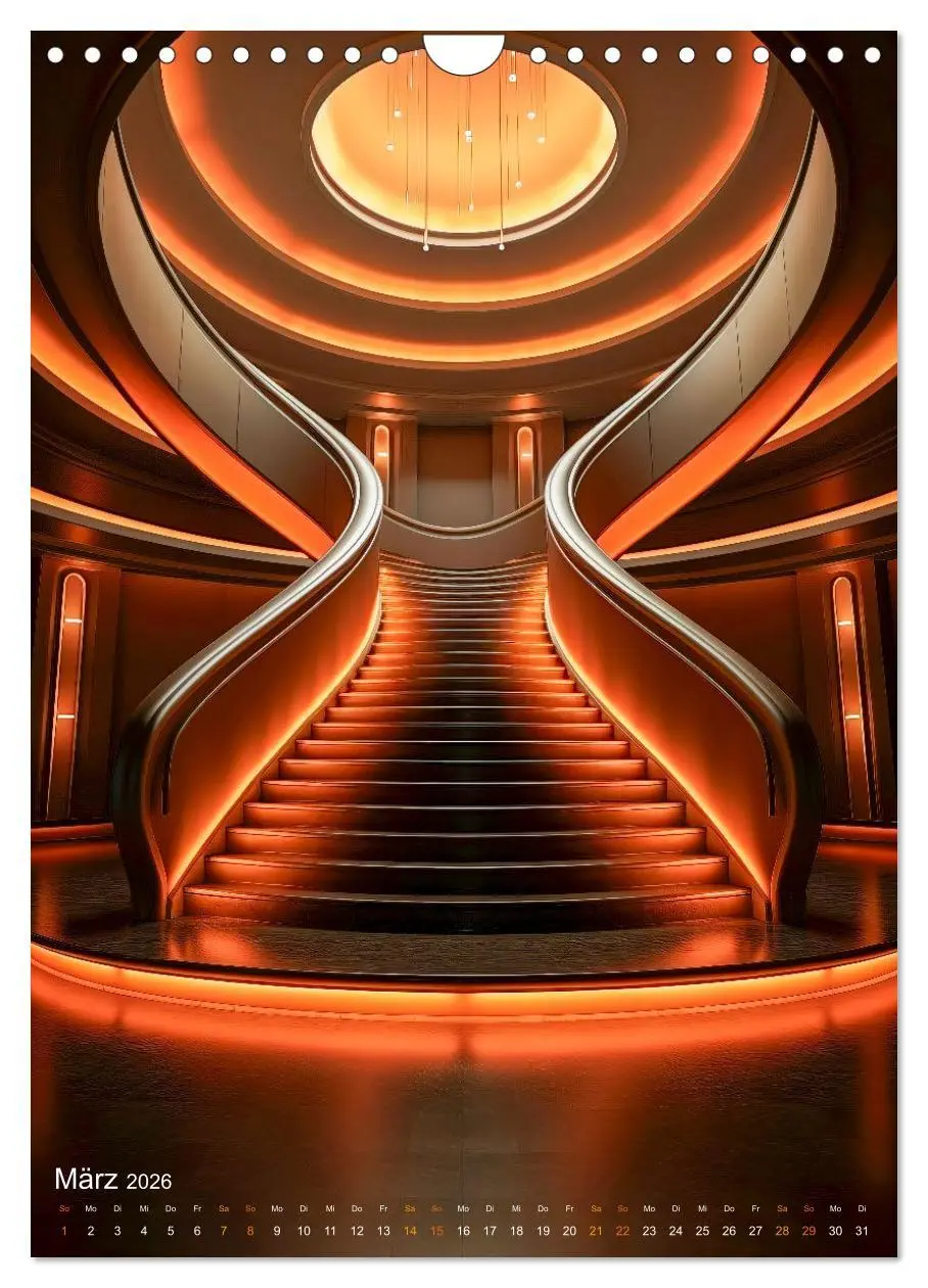 Bild: 9783516305647 | Treppen Architektur (Wandkalender 2026 DIN A4 hoch), CALVENDO...
