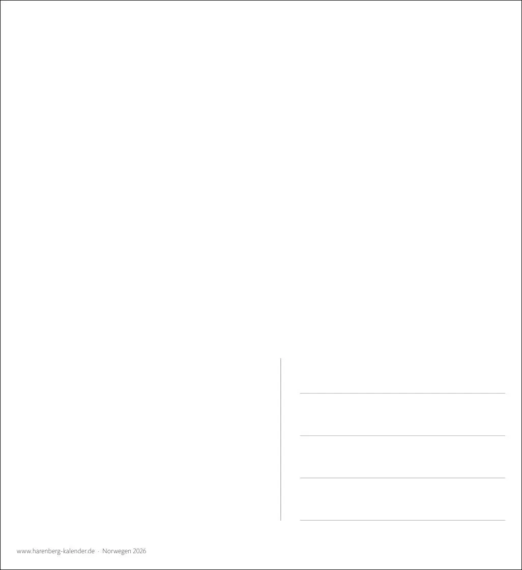 Bild: 9783840035647 | Norwegen Sehnsuchtskalender 2026 - Wochenkalender mit 53 Postkarten
