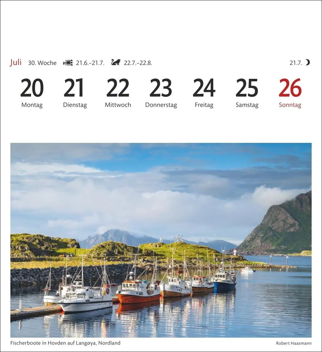 Bild: 9783840035647 | Norwegen Sehnsuchtskalender 2026 - Wochenkalender mit 53 Postkarten