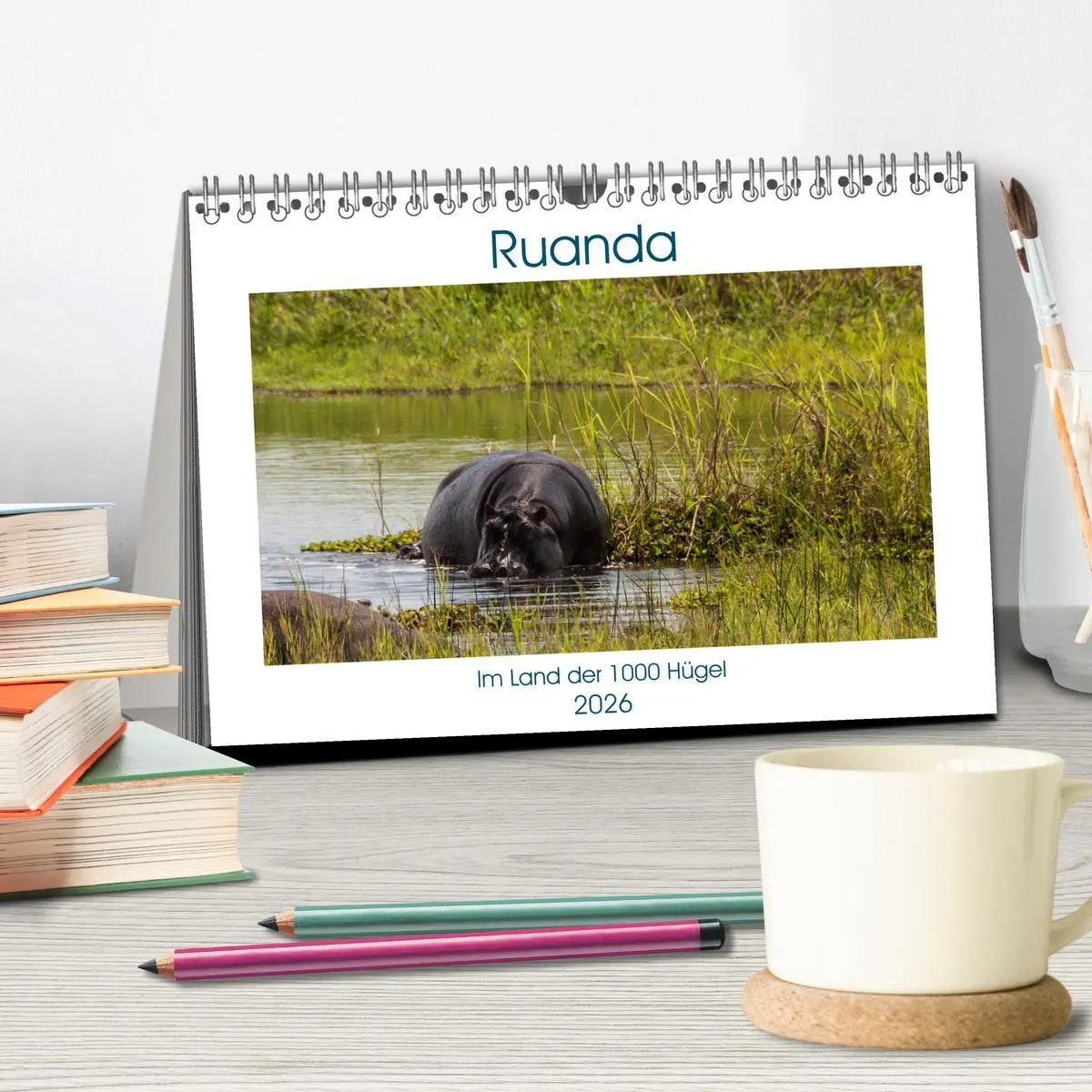 Bild: 9783457755747 | Ruanda (Tischkalender 2026 DIN A5 quer), CALVENDO Monatskalender
