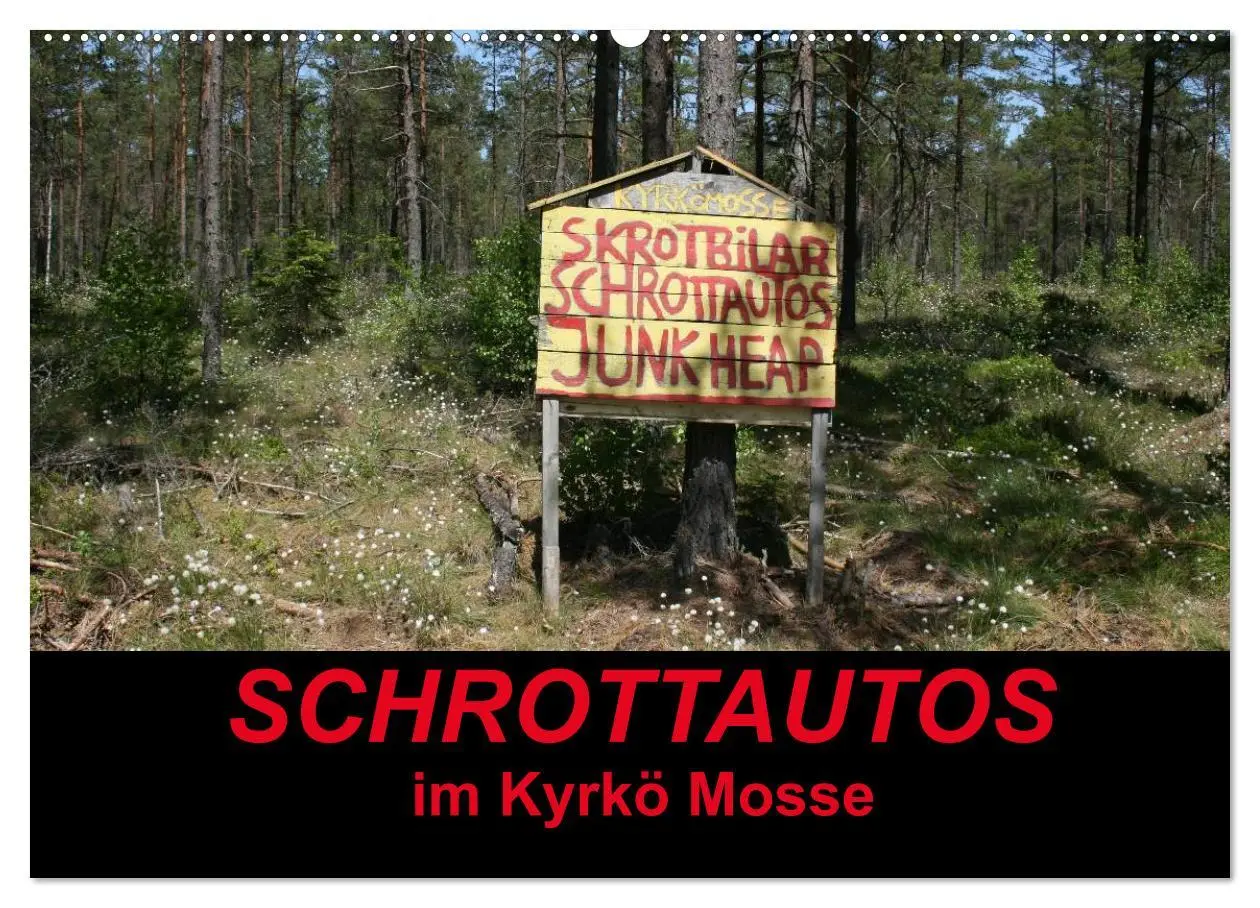 Cover: 9783516155747 | Schrottautos im Kyrkö Mosse (Wandkalender 2026 DIN A2 quer),...