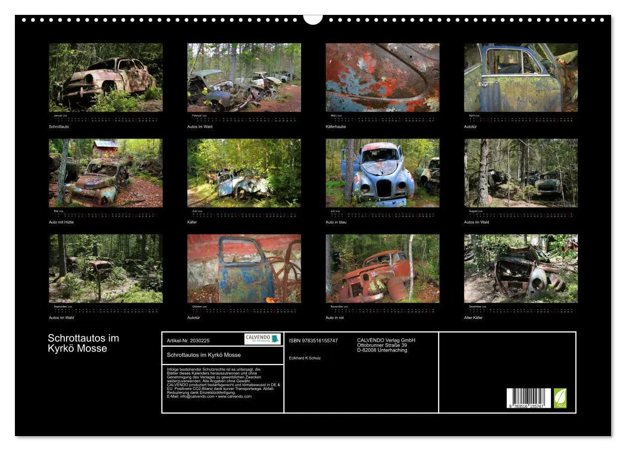 Bild: 9783516155747 | Schrottautos im Kyrkö Mosse (Wandkalender 2026 DIN A2 quer),...