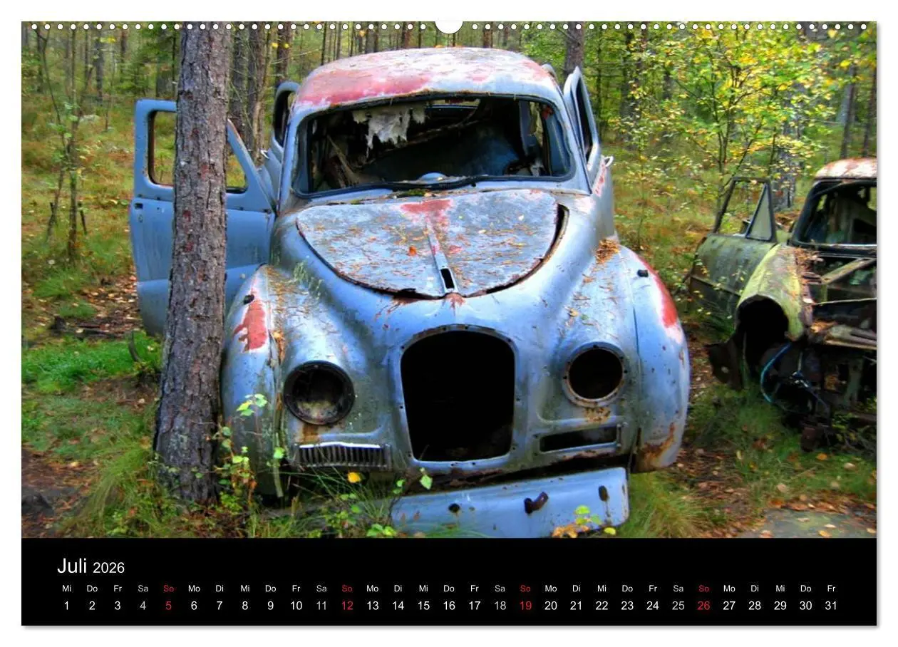 Bild: 9783516155747 | Schrottautos im Kyrkö Mosse (Wandkalender 2026 DIN A2 quer),...