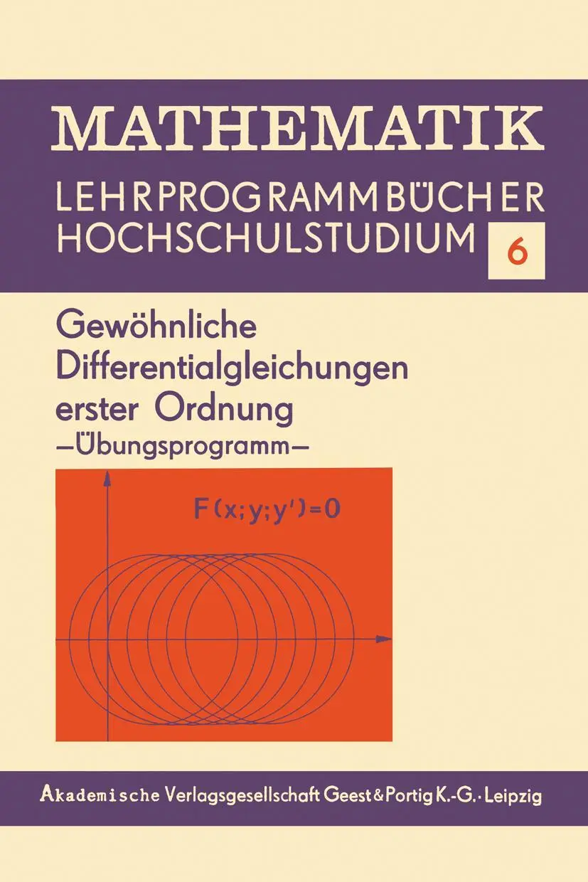 Cover: 9783528035747 | Gewöhnliche Differentialgleichungen erster Ordnung | Übungsprogramm Cover: 9783528035747 | Gewöhnliche Differentialgleichungen erster Ordnung | Übungsprogramm