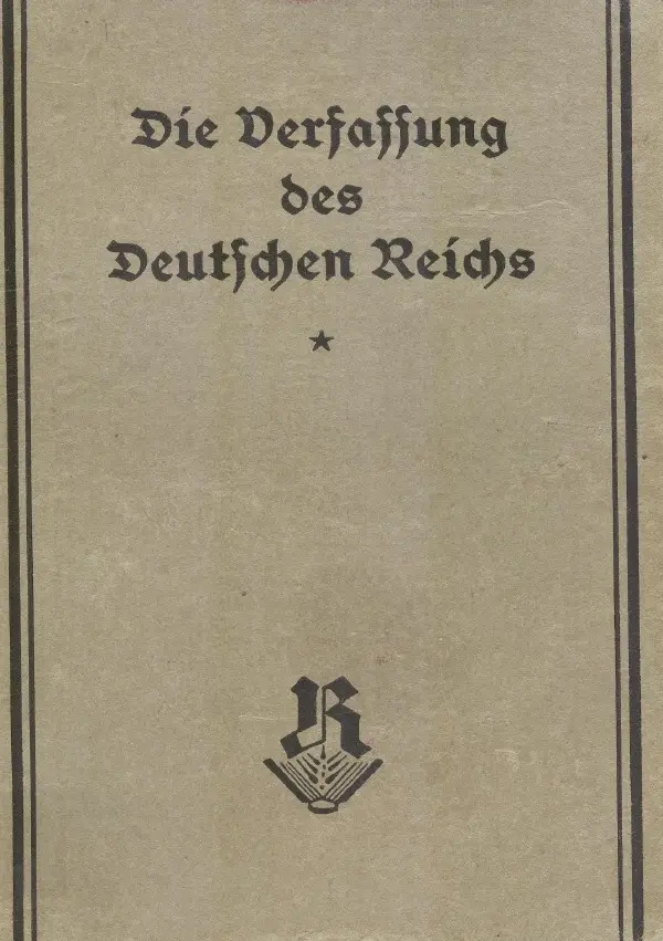 Cover: 9783754135747 | Die Weimarer Verfassung (Originalausgabe 1919) | Peter Frühwald | Buch
