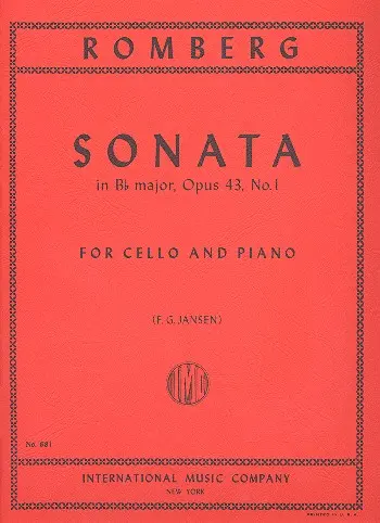 Cover: 9790220405747 | Sonate 1 Bes-Dur Opus 43 (Jansen) | Bernhard Romberg | Buch