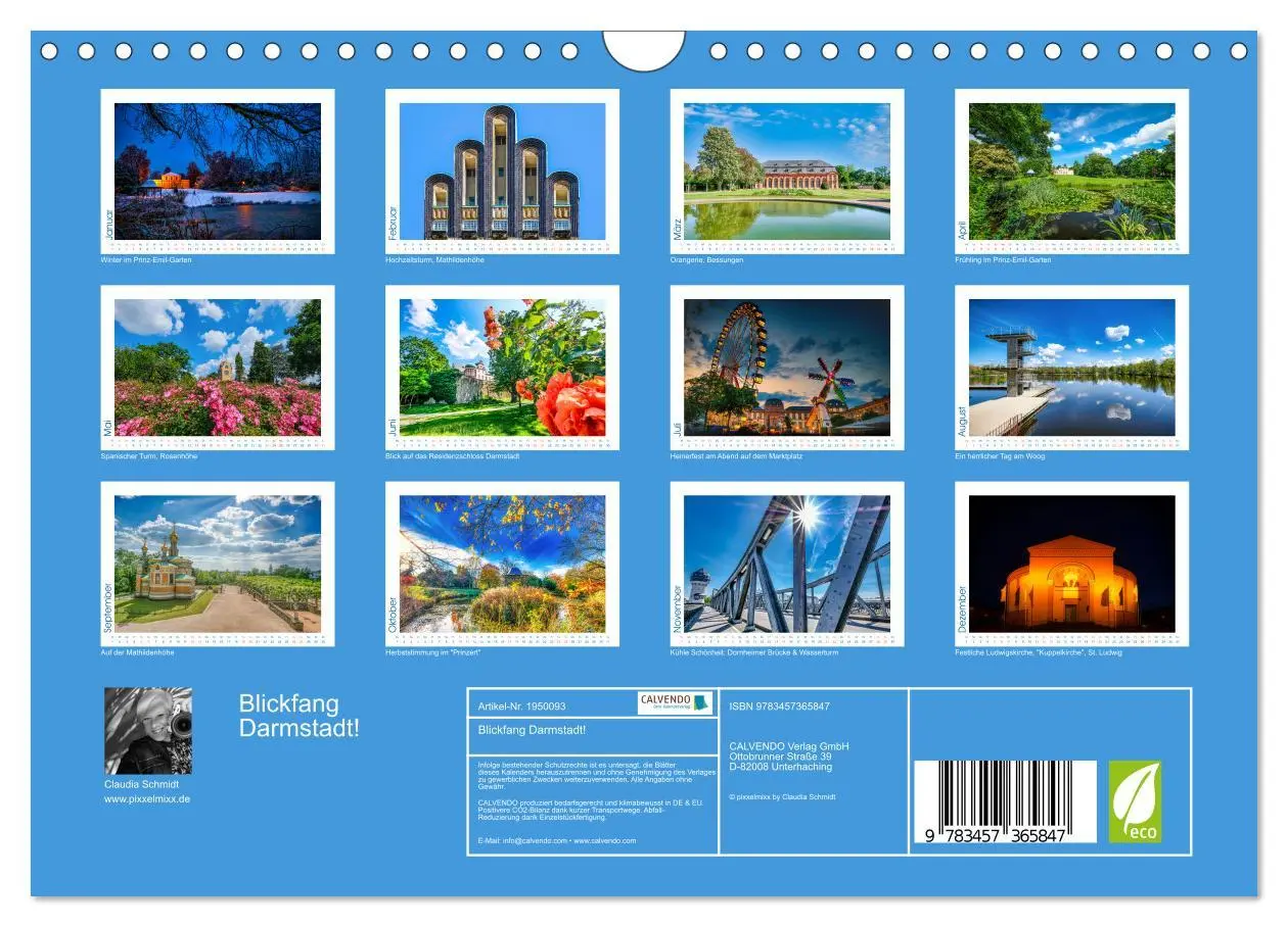 Bild: 9783457365847 | Blickfang Darmstadt! (Wandkalender 2026 DIN A4 quer), CALVENDO...