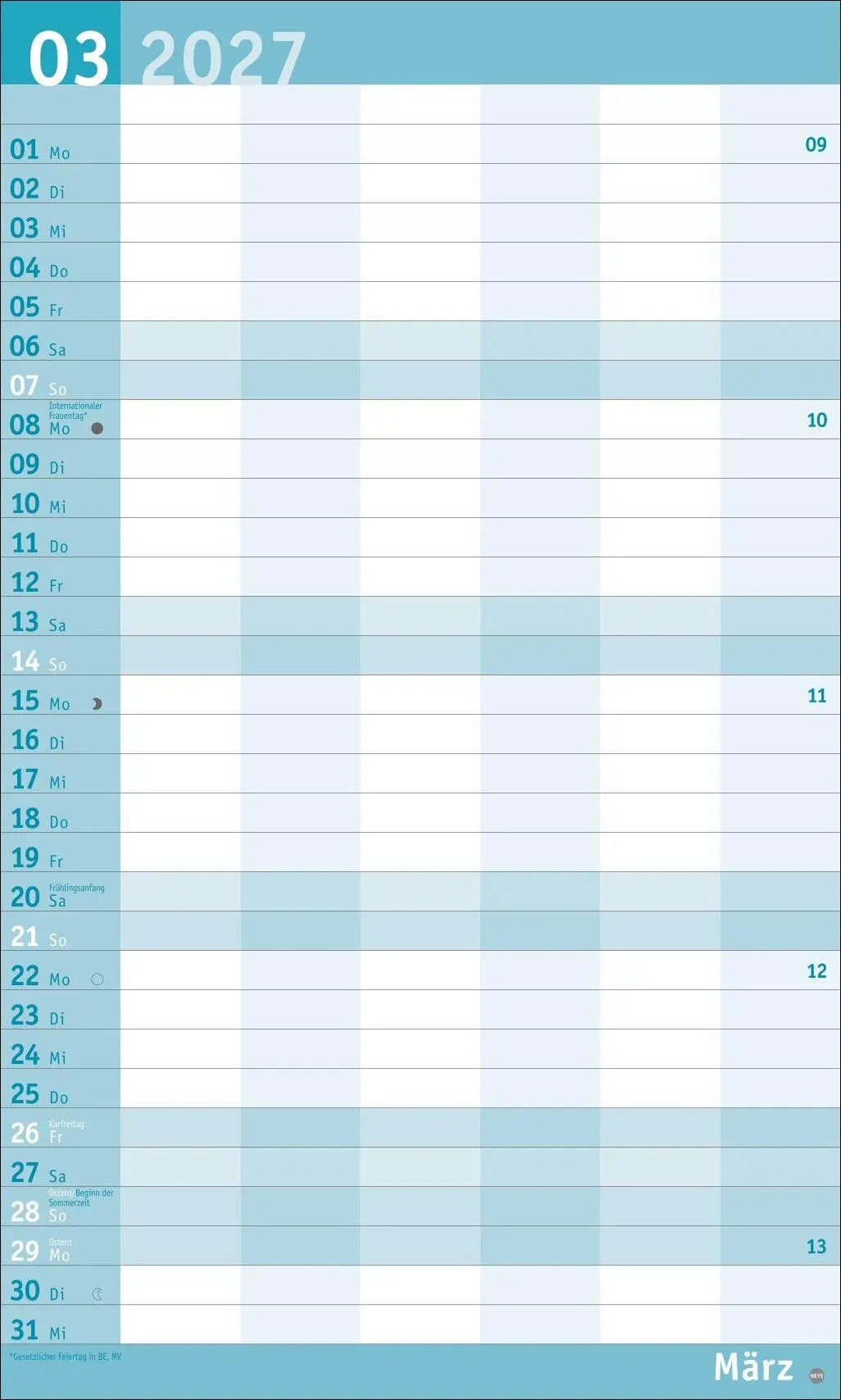 Bild: 9783756415847 | Basic Familienplaner XL 2027 | Heye | Kalender | Basic Planer Heye