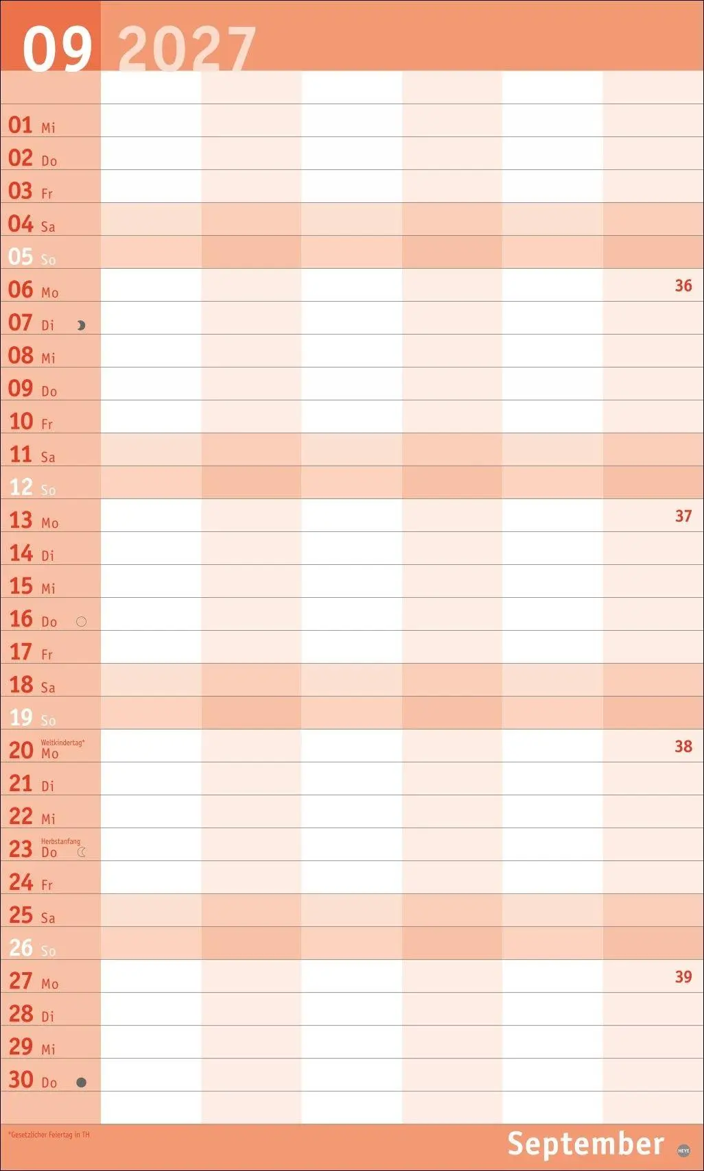 Bild: 9783756415847 | Basic Familienplaner XL 2027 | Heye | Kalender | Basic Planer Heye