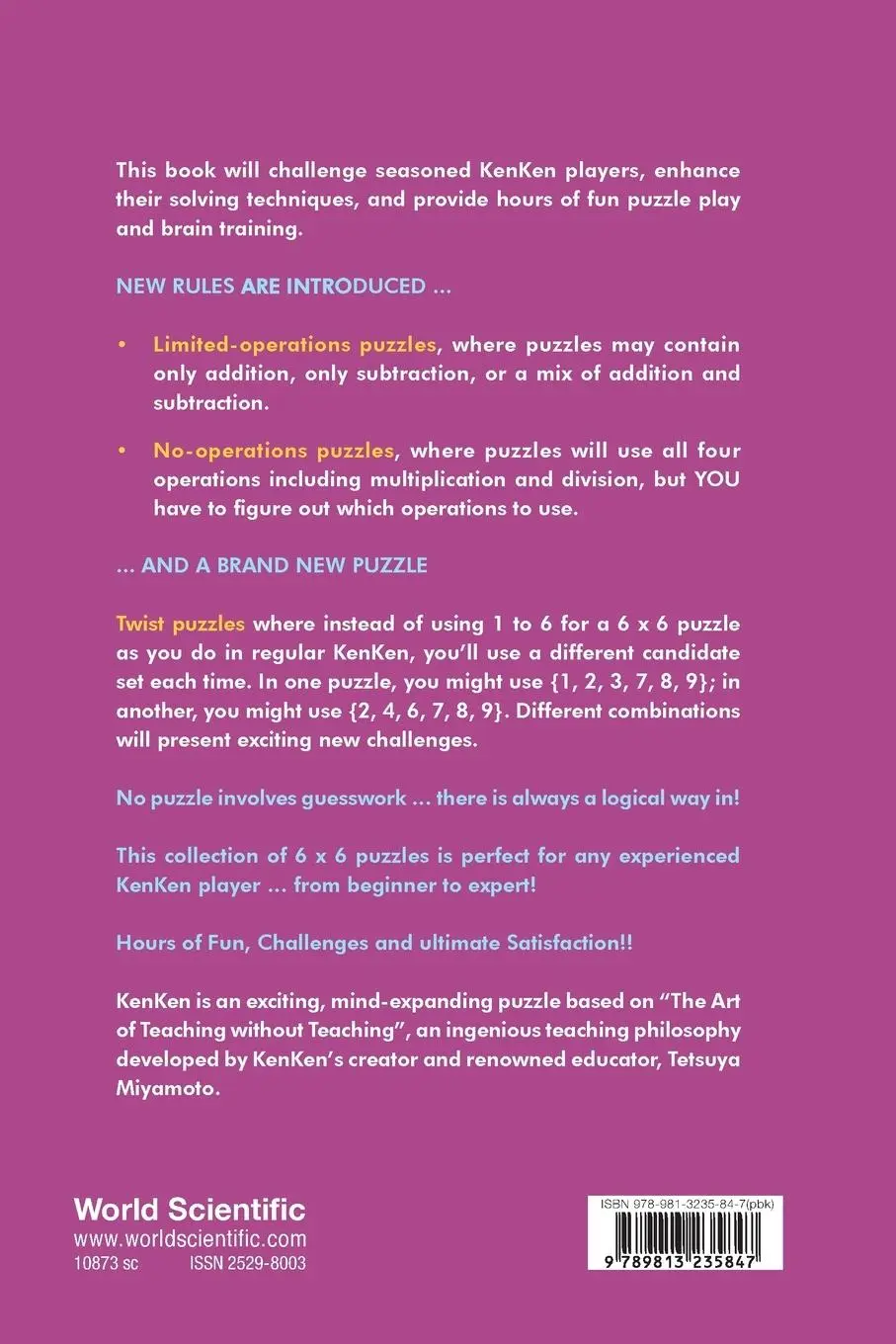Rückseite: 9789813235847 | KENKEN | LIM-OPS, NO-OPS AND TWIST! | Miyamoto Tetsuya | Taschenbuch