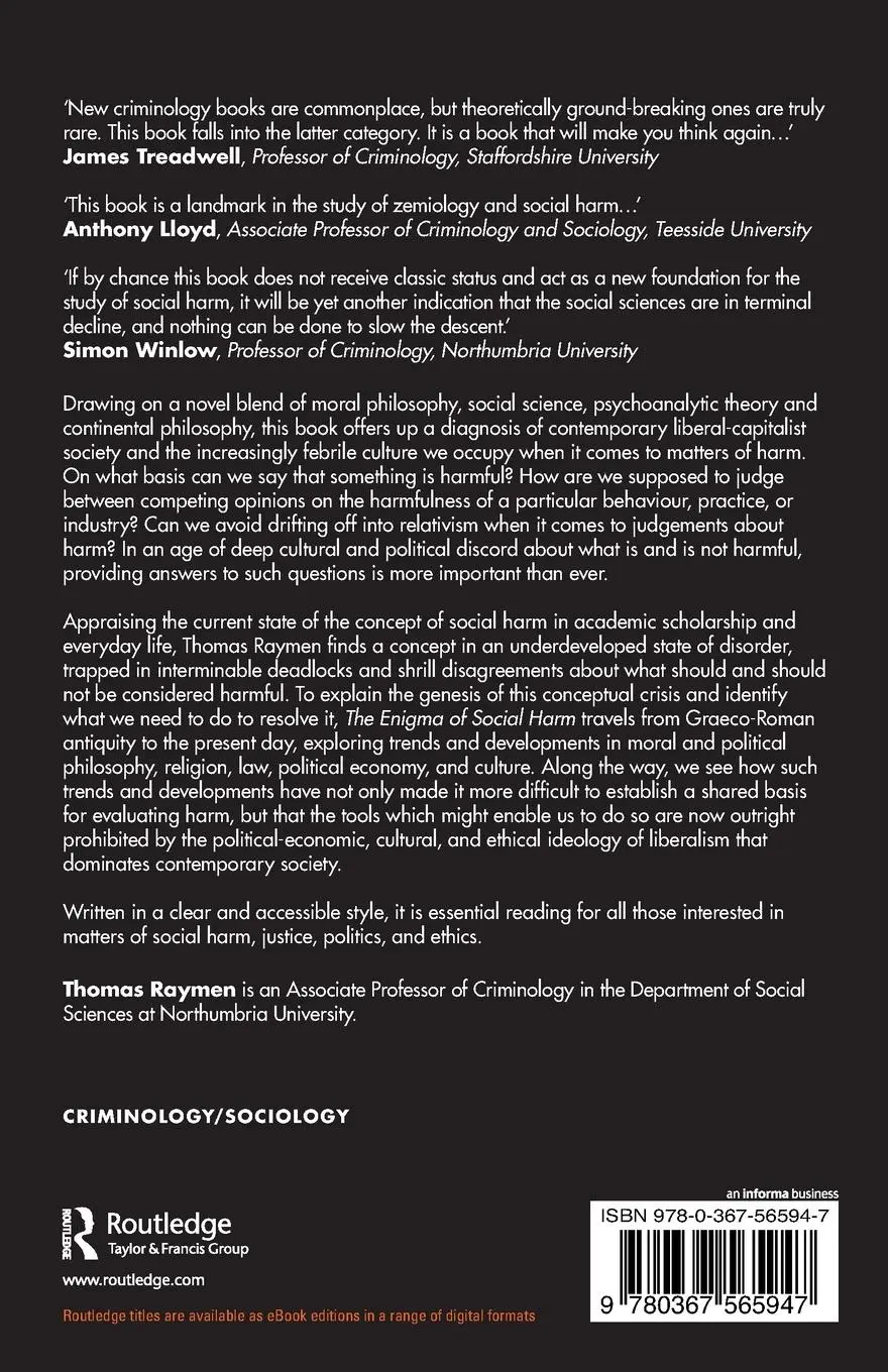 Rückseite: 9780367565947 | The Enigma of Social Harm | The Problem of Liberalism | Thomas Raymen