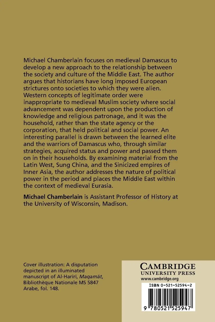 Rückseite: 9780521525947 | Knowledge and Social Practice in Medieval Damascus, 1190 1350 | Buch