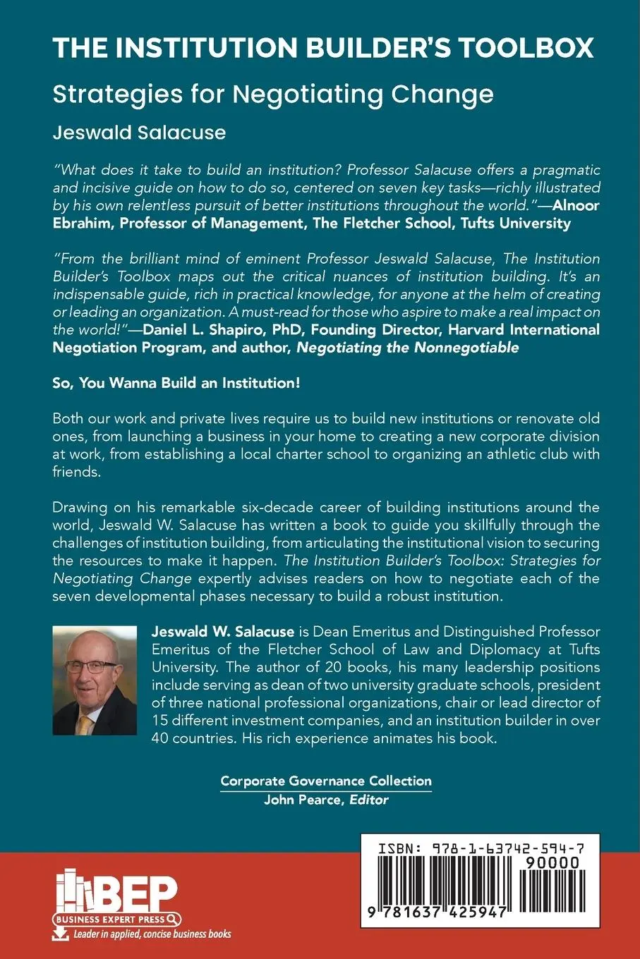Rückseite: 9781637425947 | The Institution Builder's Toolbox | Strategies for Negotiating Change
