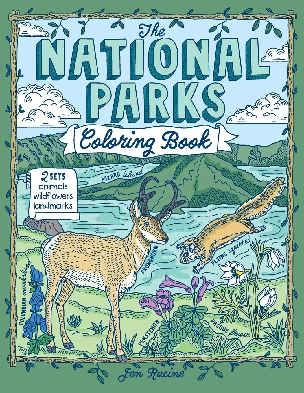 Cover: 9781733695947 | The National Parks Coloring Book | Jen Racine | Taschenbuch | Englisch