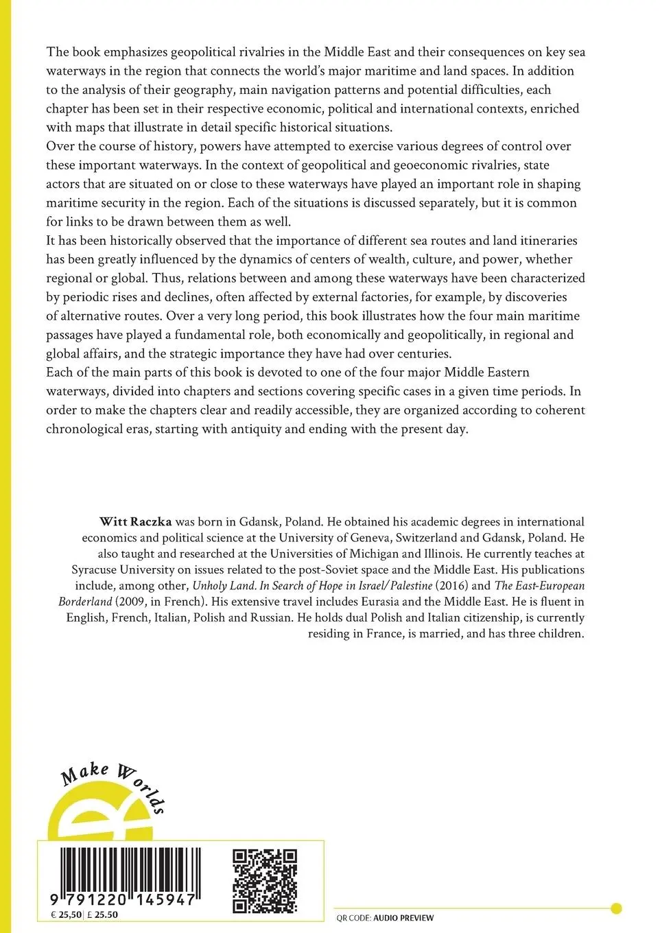 Rückseite: 9791220145947 | STRATEGIC WATERWAYS OF THE MIDDLE EAST | Witt Raczka | Taschenbuch