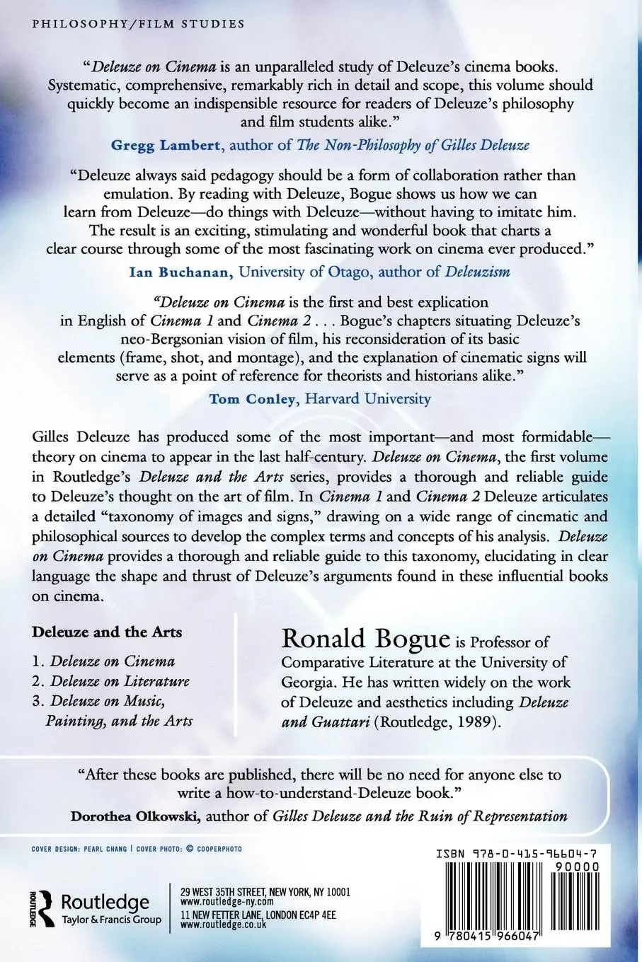 Rückseite: 9780415966047 | Deleuze on Cinema | Ronald Bogue | Taschenbuch | Englisch | 2003