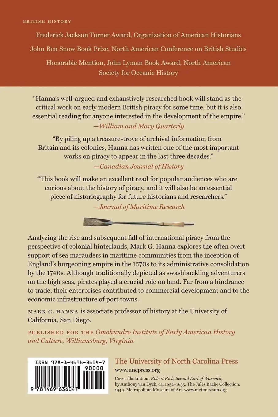 Rückseite: 9781469636047 | Pirate Nests and the Rise of the British Empire, 1570-1740 | Hanna
