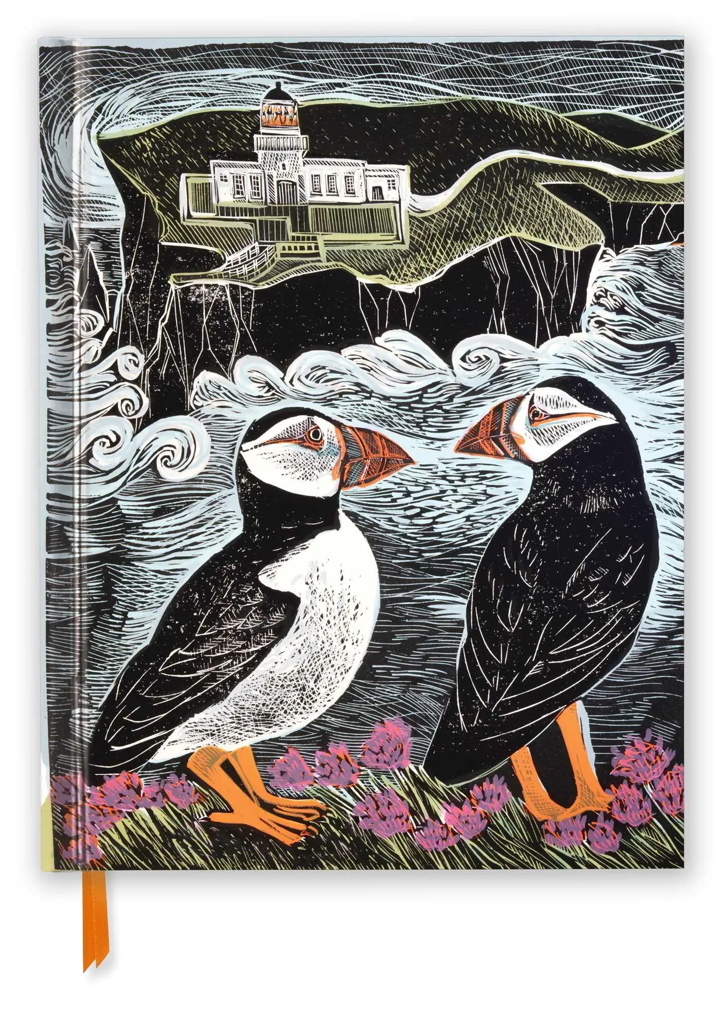 Cover: 9781835626047 | Angela Harding: Fair Isle Puffins (Blank Sketch Book) | Publishing
