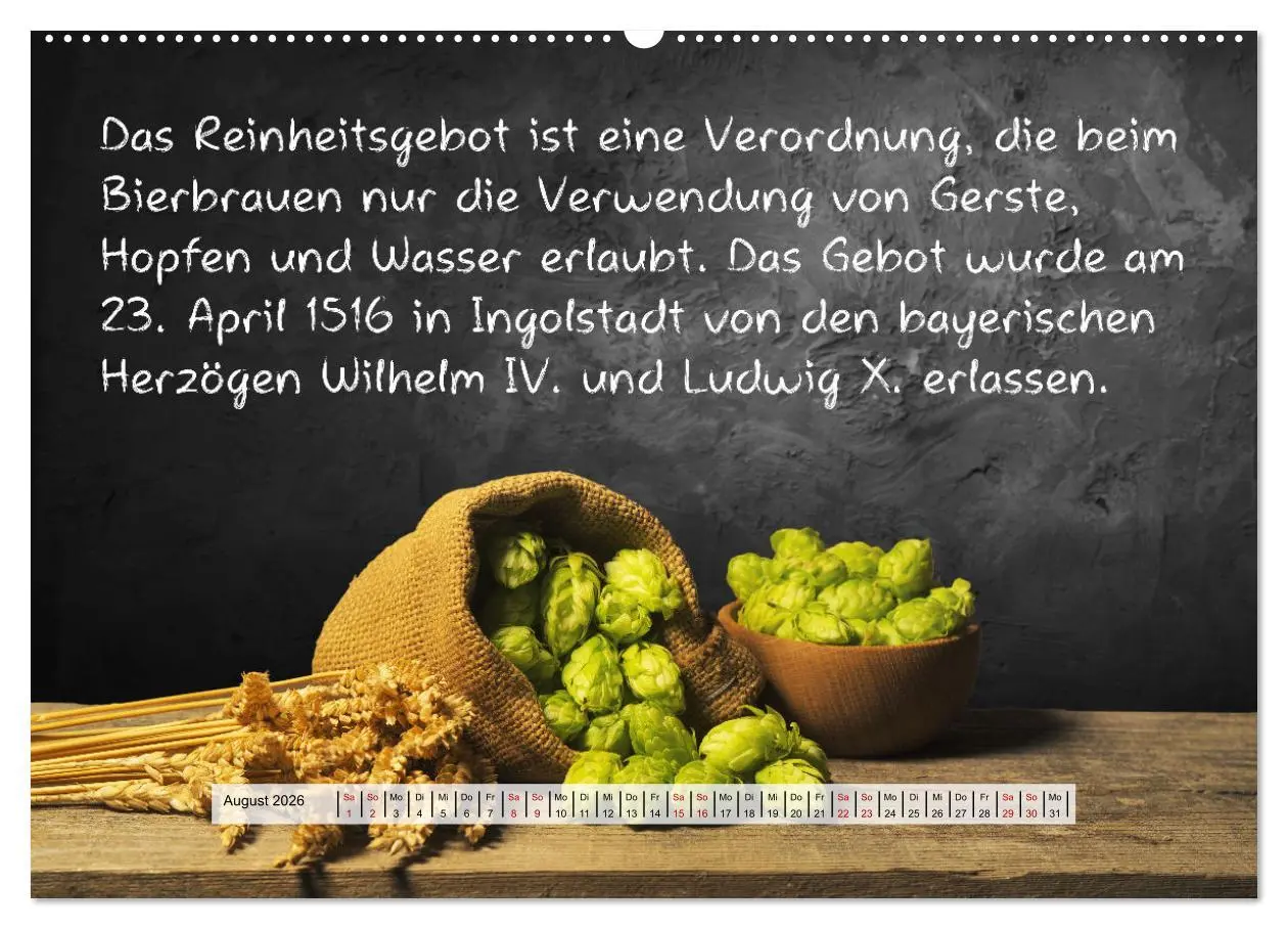Bild: 9783457626047 | Wissenswertes über Bier (Wandkalender 2026 DIN A2 quer), CALVENDO...