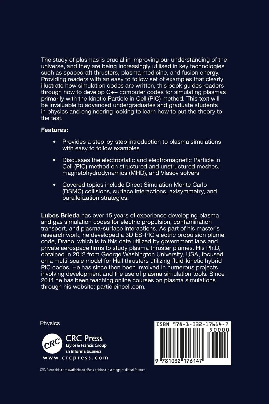 Rückseite: 9781032176147 | Plasma Simulations by Example | Lubos Brieda | Taschenbuch | Englisch