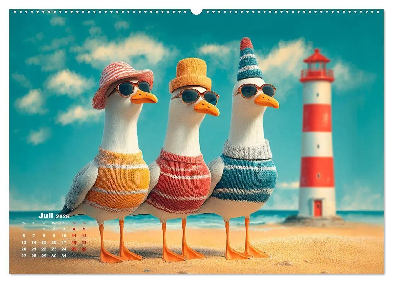 Bild: 9783516706147 | Möwen on Tour (hochwertiger Premium Wandkalender 2026 DIN A2 quer),...