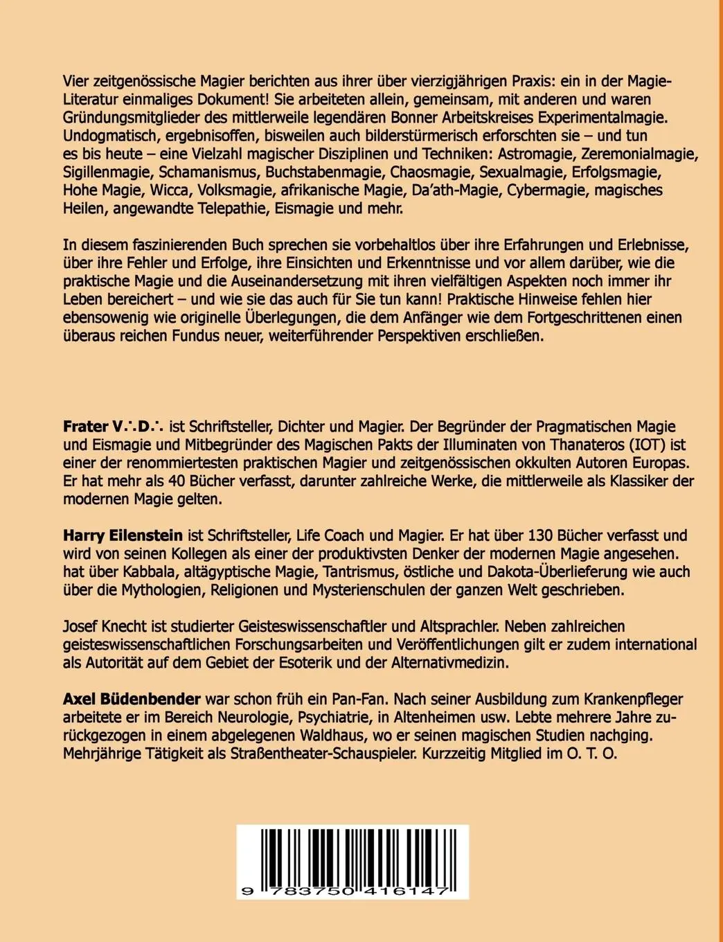 Rückseite: 9783750416147 | Magie heute - Berichte aus der Praxis | Frater V. D. (u. a.) | Buch