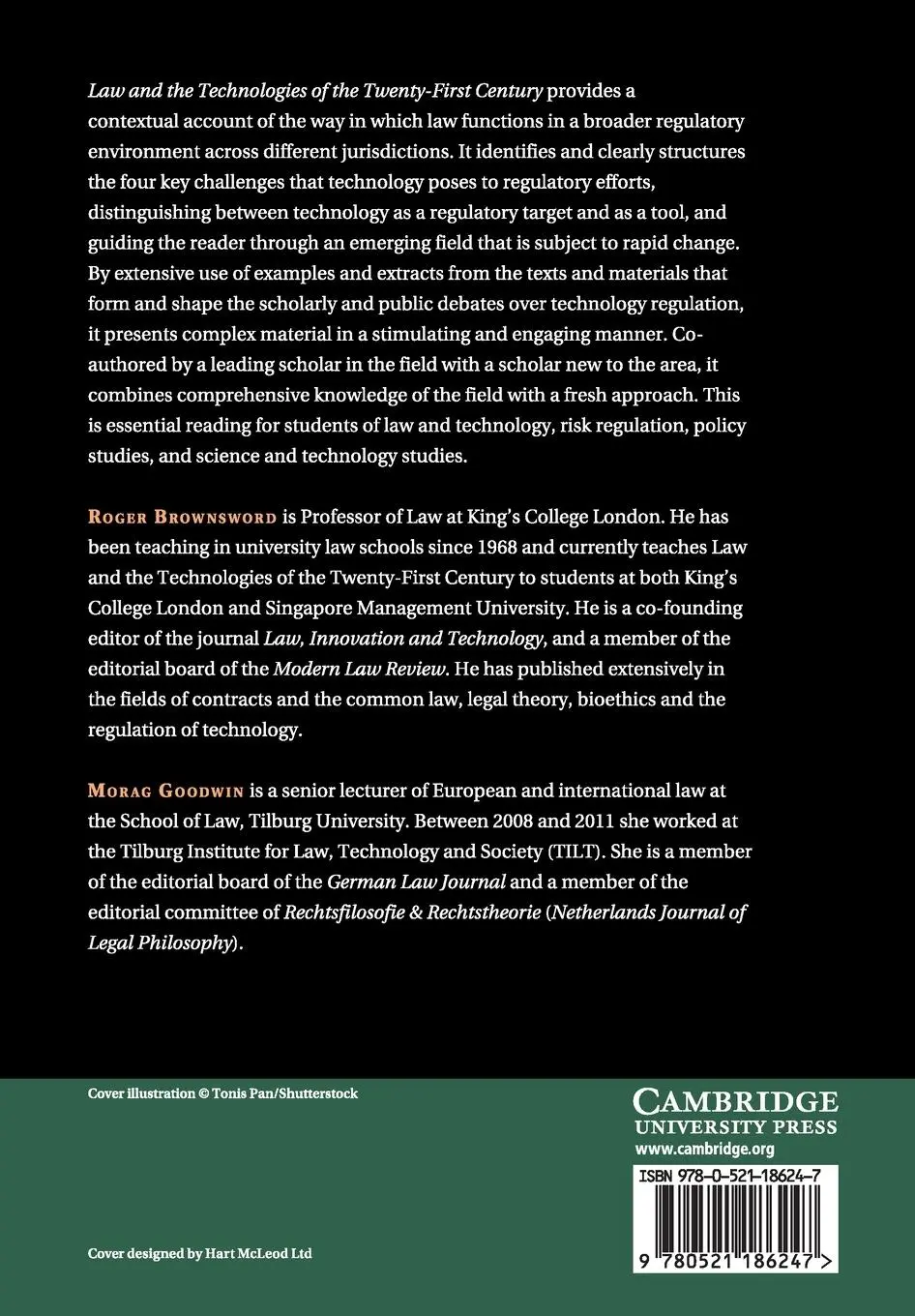 Rückseite: 9780521186247 | Law and the Technologies of the Twenty-First Century | Taschenbuch