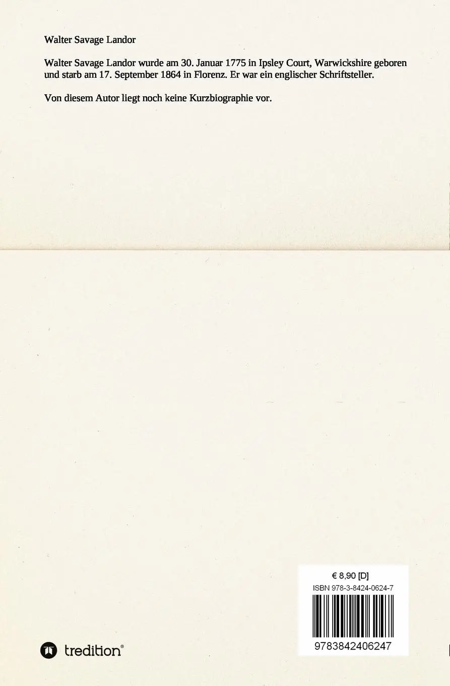 Rückseite: 9783842406247 | Imaginäre Gespräche | Walter Savage Landor | Taschenbuch | 60 S.