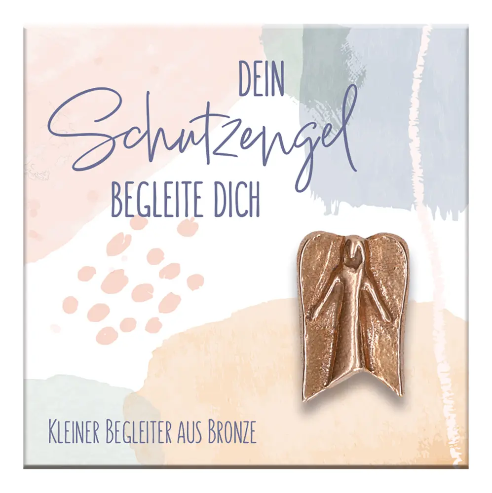 Engel-Plakette aus Bronze - Dein Schutzengel begleite dich