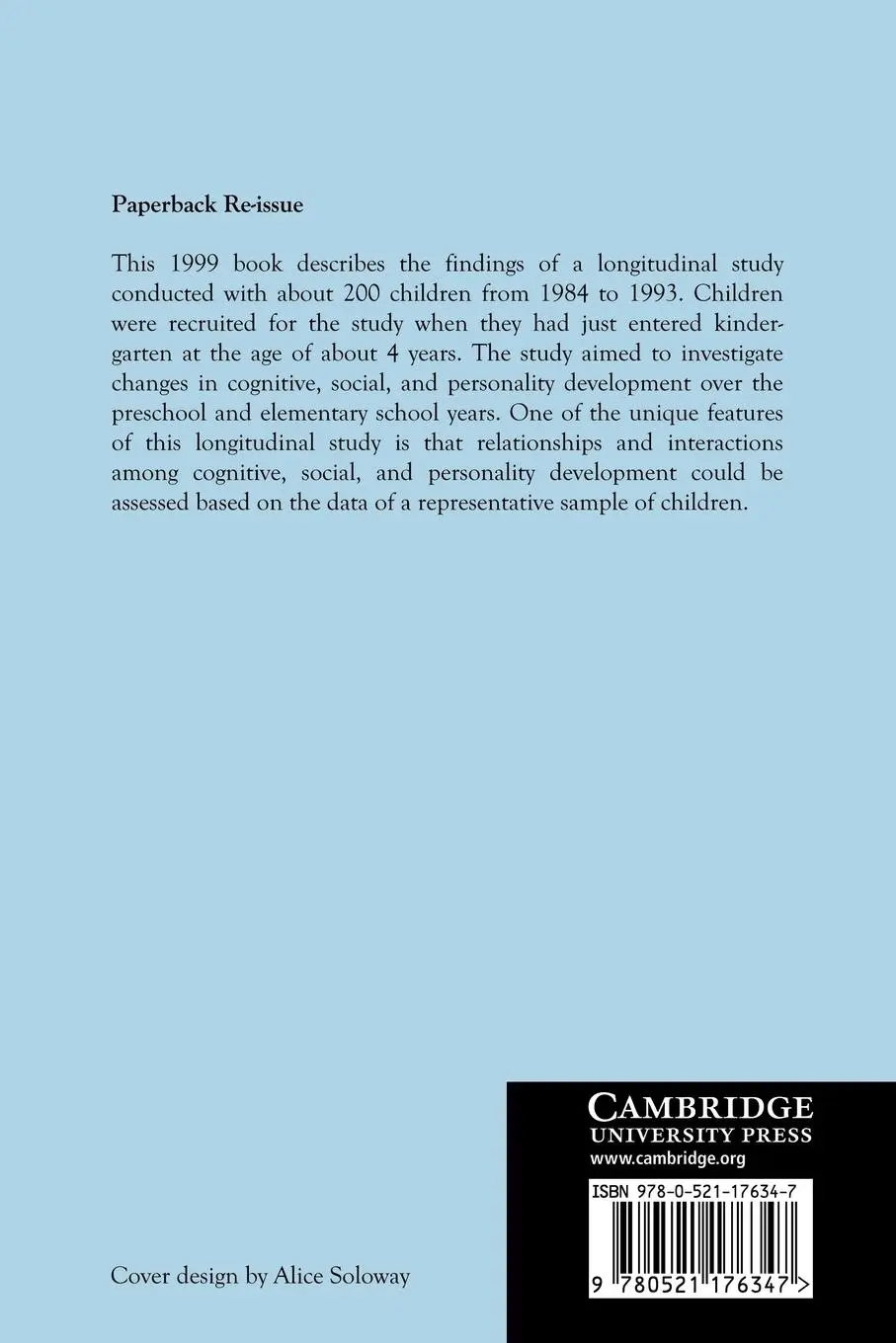 Rückseite: 9780521176347 | Individual Development from 3 to 12 | Franz E. Weinert (u. a.) | Buch