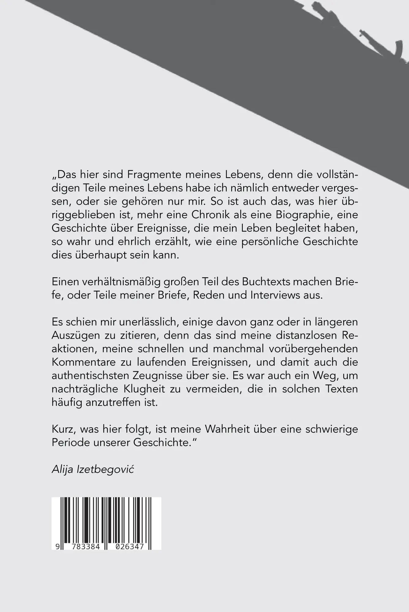 Rückseite: 9783384026347 | Erinnerungen | Autobiographische Aufzeichnungen | Alija Izetbegovi¿