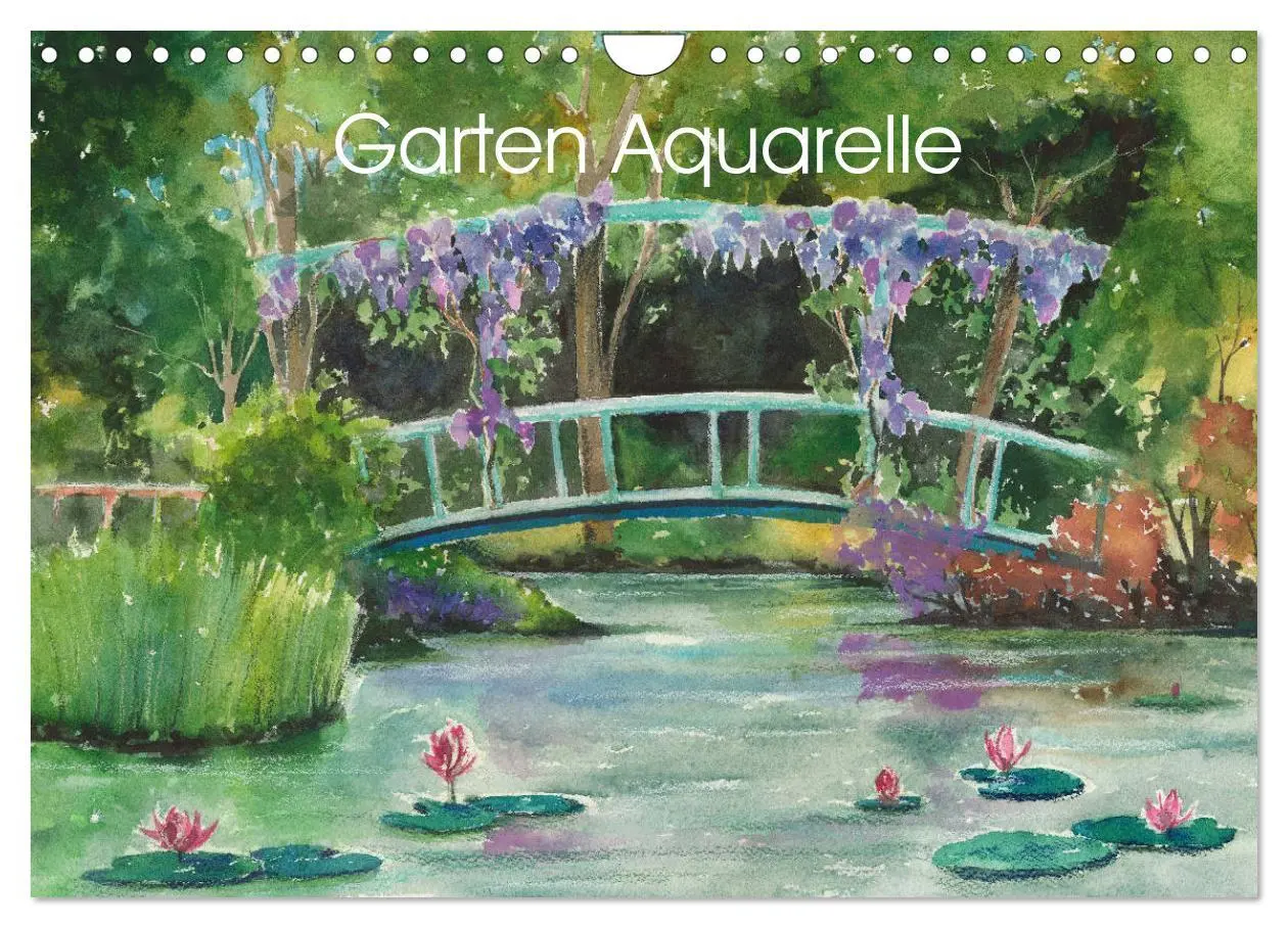 Cover: 9783457906347 | Garten Aquarelle (Wandkalender 2026 DIN A4 quer), CALVENDO...
