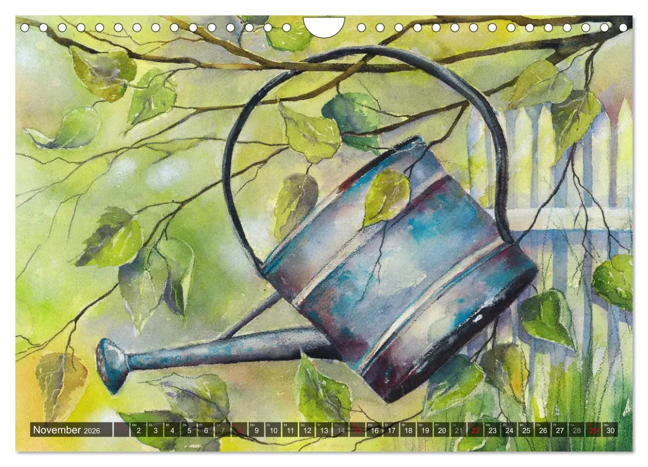 Bild: 9783457906347 | Garten Aquarelle (Wandkalender 2026 DIN A4 quer), CALVENDO...