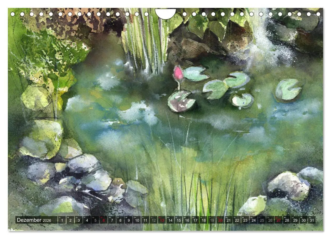 Bild: 9783457906347 | Garten Aquarelle (Wandkalender 2026 DIN A4 quer), CALVENDO...