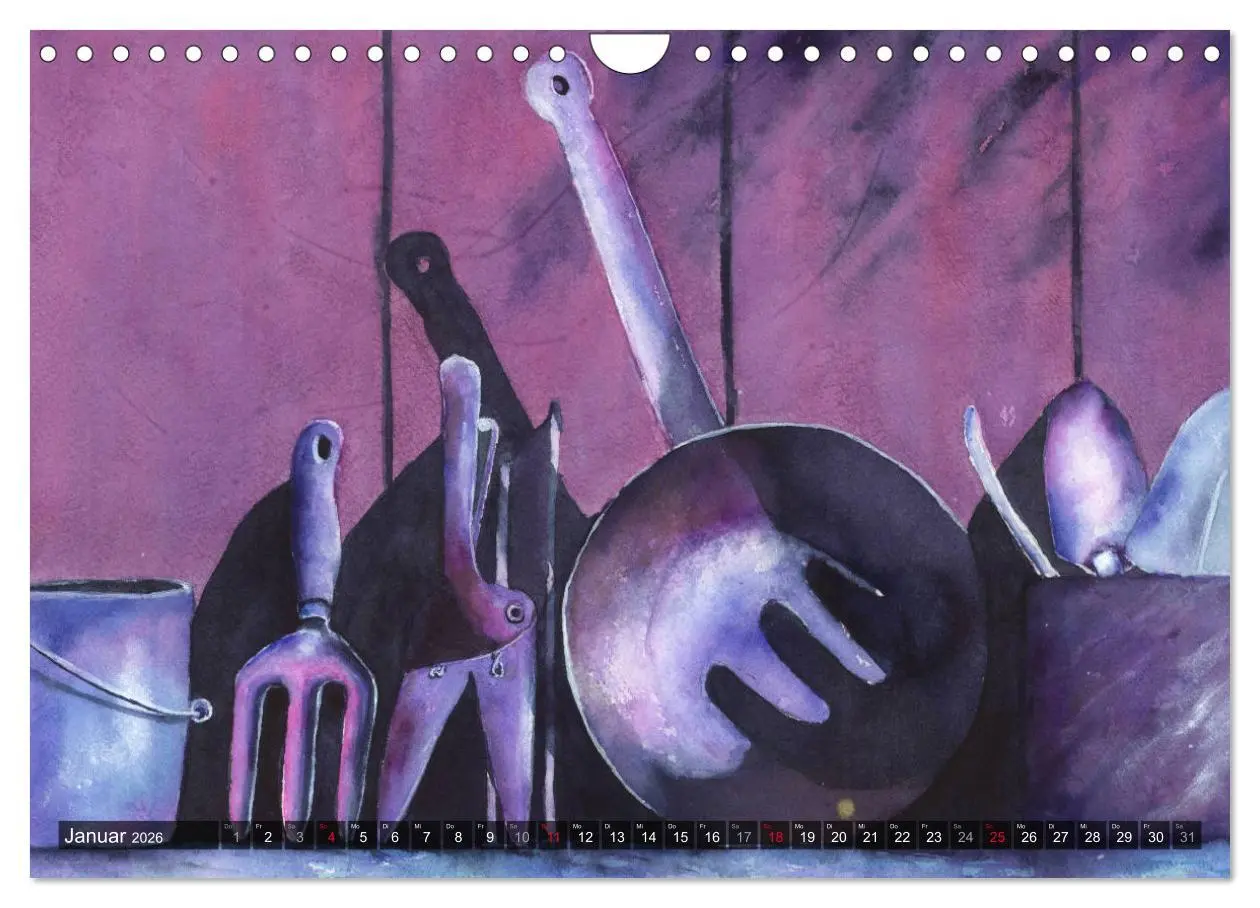 Bild: 9783457906347 | Garten Aquarelle (Wandkalender 2026 DIN A4 quer), CALVENDO...