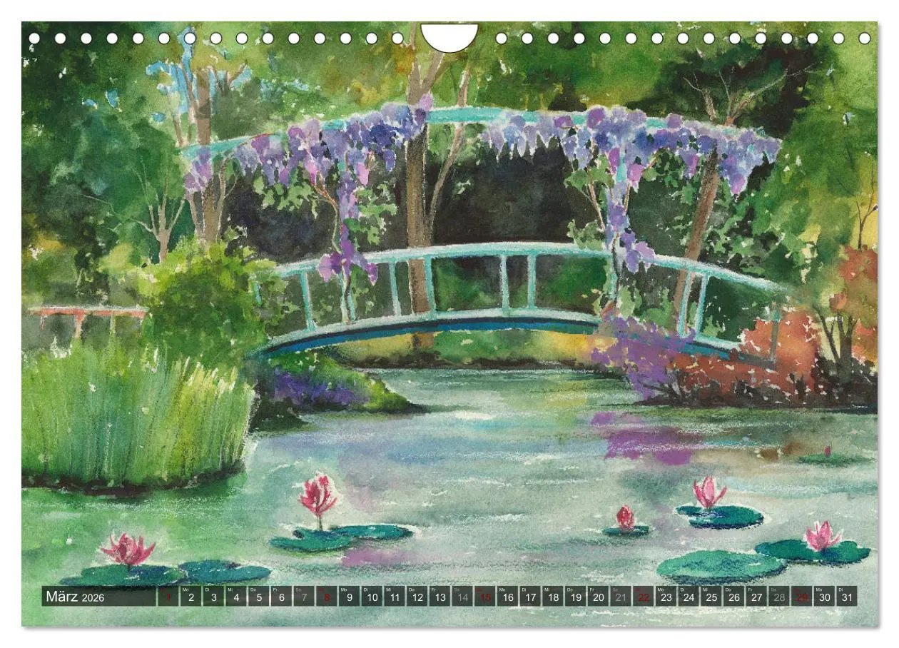 Bild: 9783457906347 | Garten Aquarelle (Wandkalender 2026 DIN A4 quer), CALVENDO...