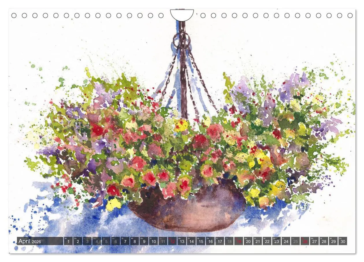 Bild: 9783457906347 | Garten Aquarelle (Wandkalender 2026 DIN A4 quer), CALVENDO...