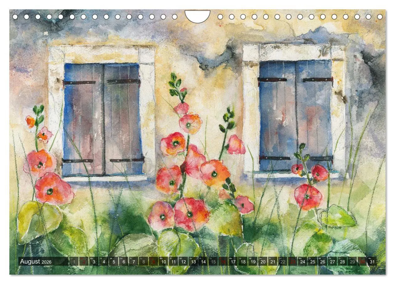 Bild: 9783457906347 | Garten Aquarelle (Wandkalender 2026 DIN A4 quer), CALVENDO...
