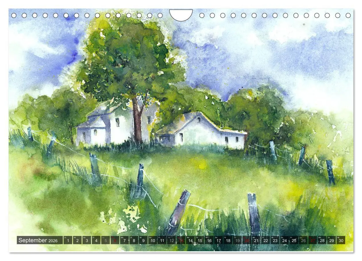 Bild: 9783457906347 | Garten Aquarelle (Wandkalender 2026 DIN A4 quer), CALVENDO...