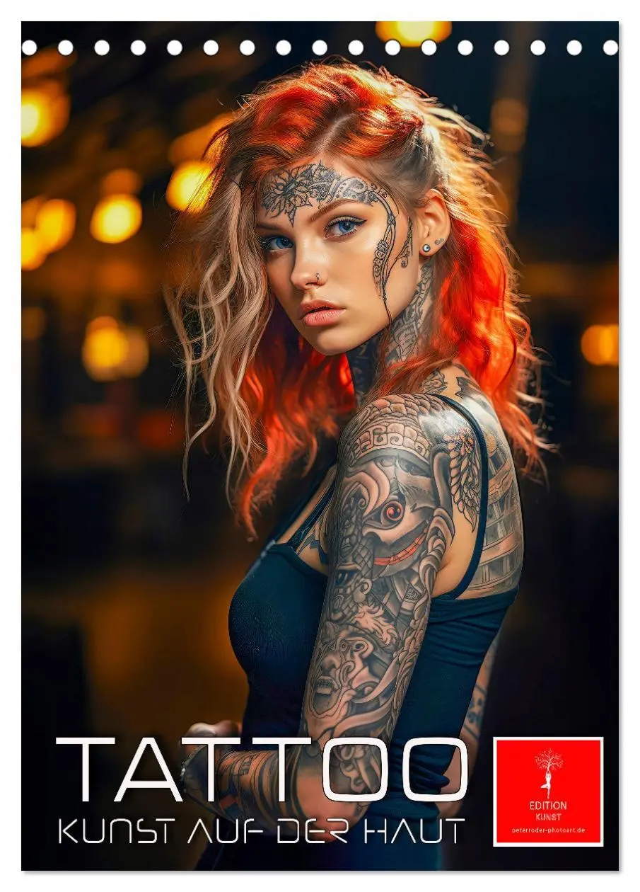 Cover: 9783516306347 | Tattoo Kunst auf der Haut (Tischkalender 2026 DIN A5 hoch),...