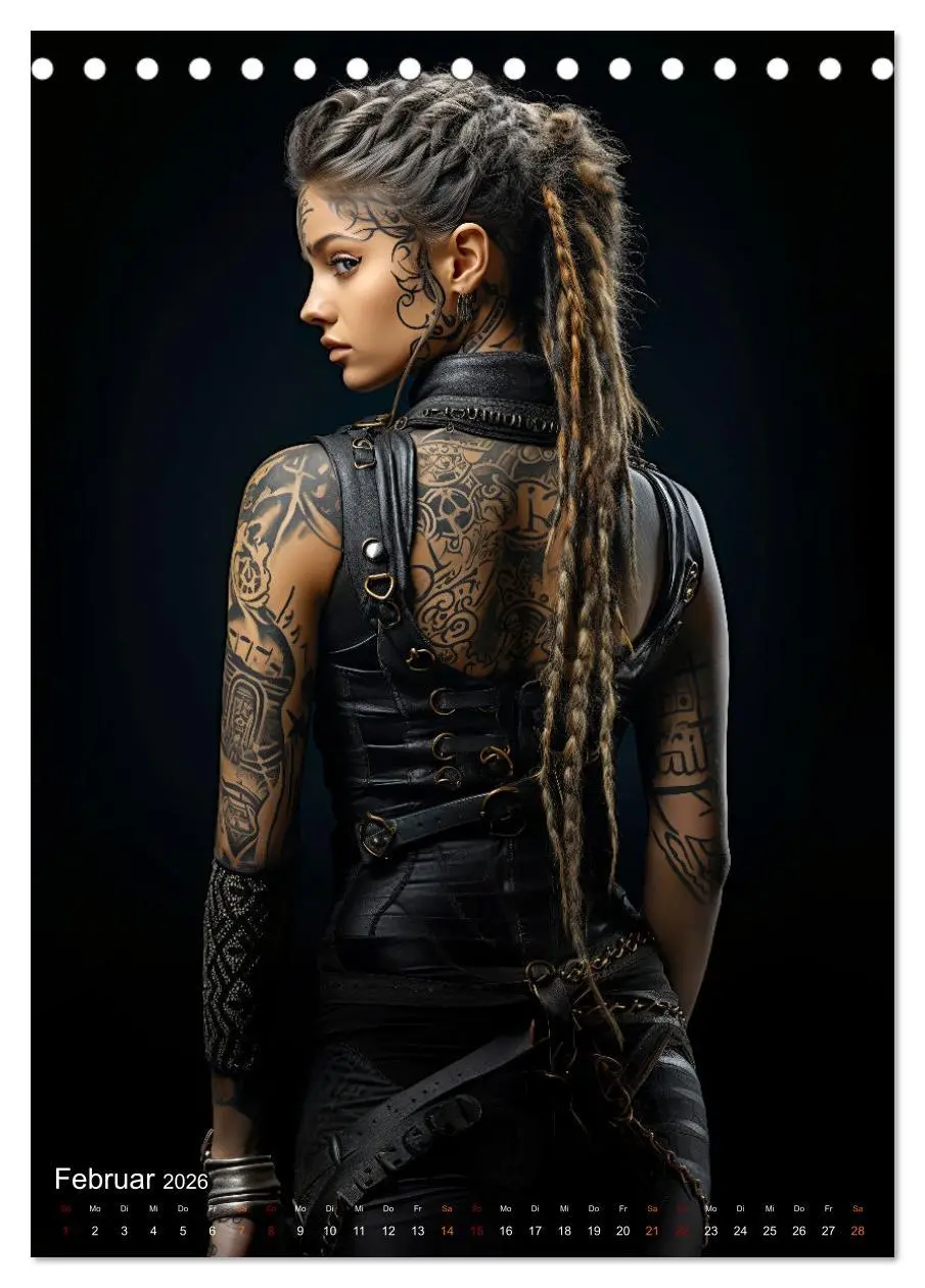Bild: 9783516306347 | Tattoo Kunst auf der Haut (Tischkalender 2026 DIN A5 hoch),...