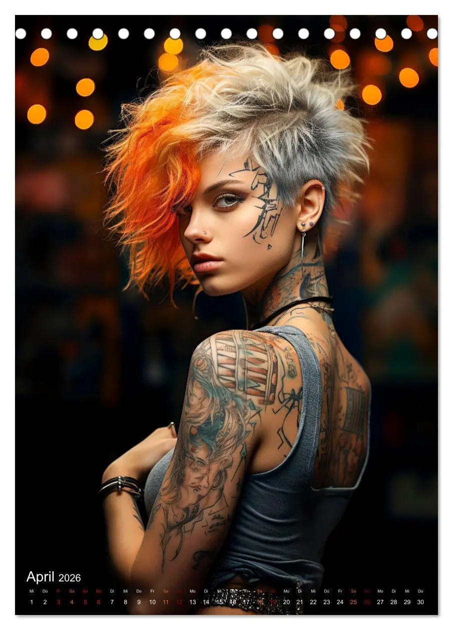 Bild: 9783516306347 | Tattoo Kunst auf der Haut (Tischkalender 2026 DIN A5 hoch),...