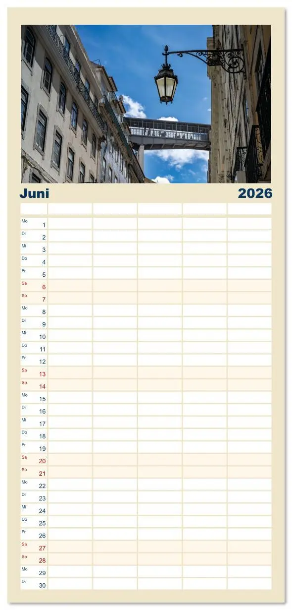 Bild: 9783516616347 | Familienplaner 2026 - Mein Lissabon mit 5 Spalten (Wandkalender, 21...