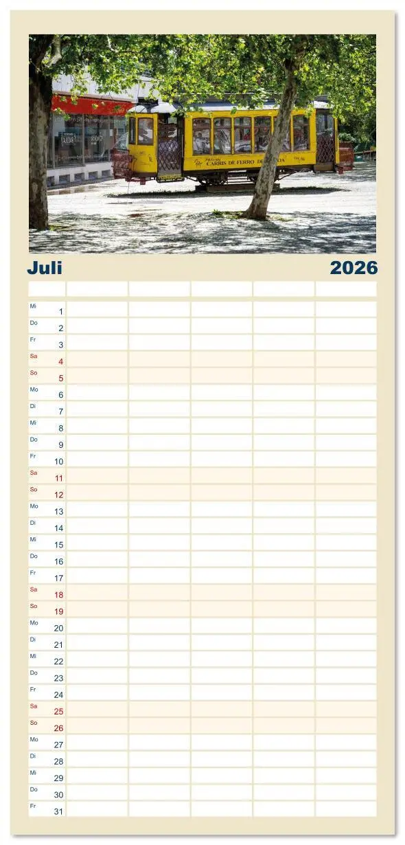 Bild: 9783516616347 | Familienplaner 2026 - Mein Lissabon mit 5 Spalten (Wandkalender, 21...