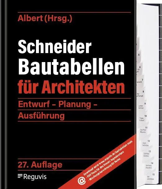 Cover: 9783846216347 | Schneider - Bautabellen für Architekten | Andrej Albert | Buch | 2026