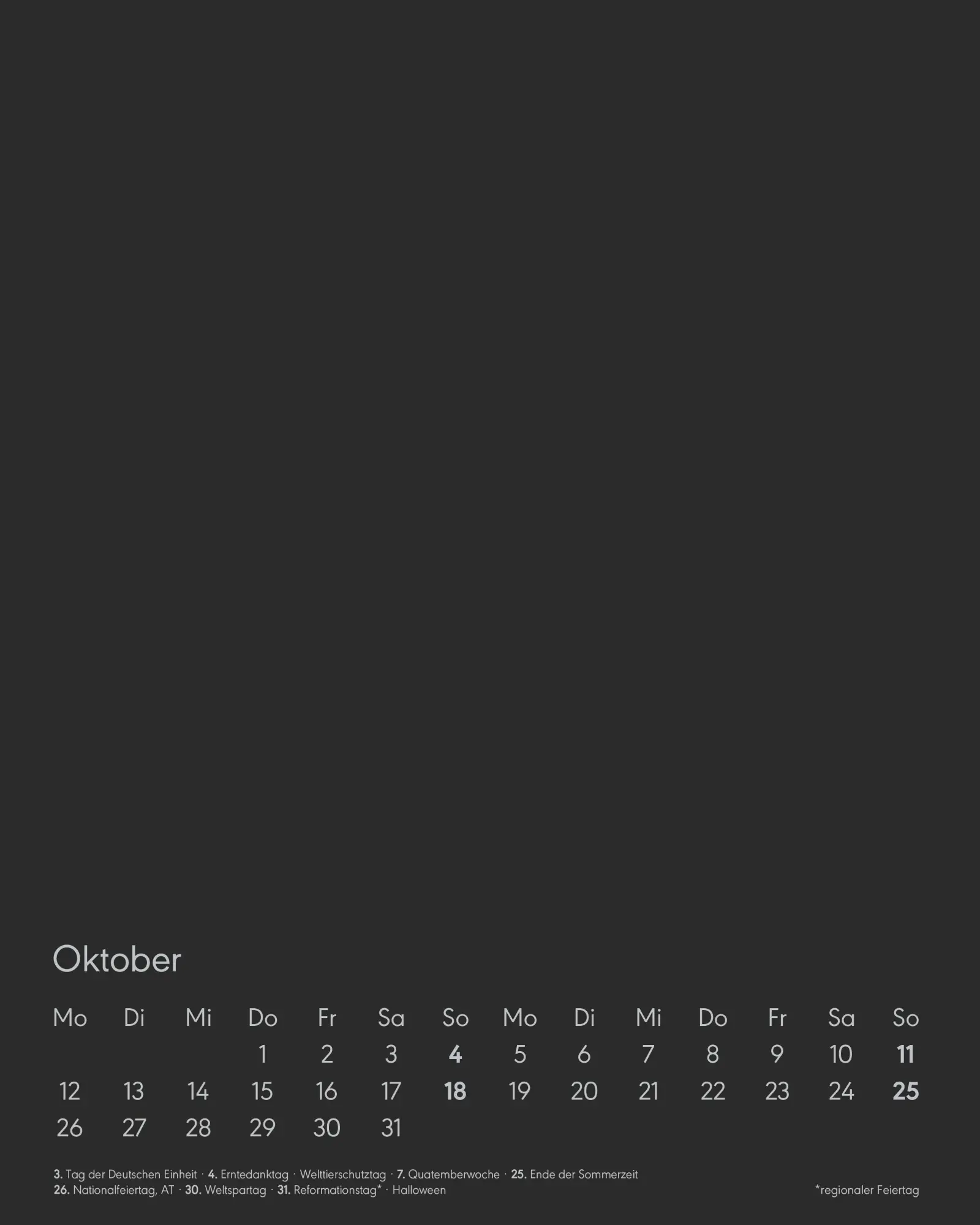 Bild: 4069095006447 | Kreativ-Kalender Tischaufsteller hoch schwarz 2026 - 16 x 20 -...