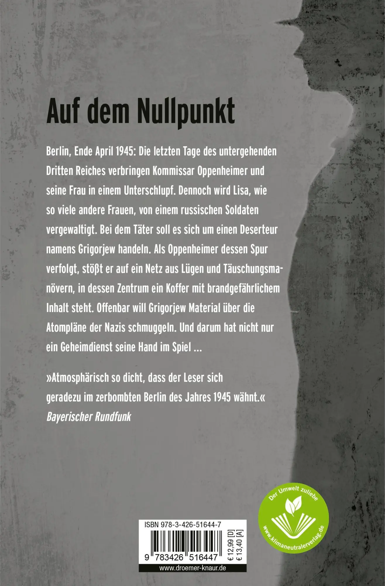 Rückseite: 9783426516447 | Endzeit | Ein Fall für Kommissar Oppenheimer | Harald Gilbers | Buch