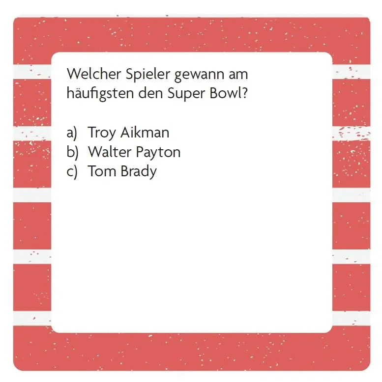 Bild: 9783747206447 | Das American Football-Quiz | Box mit 66 Spielkarten und Anleitung
